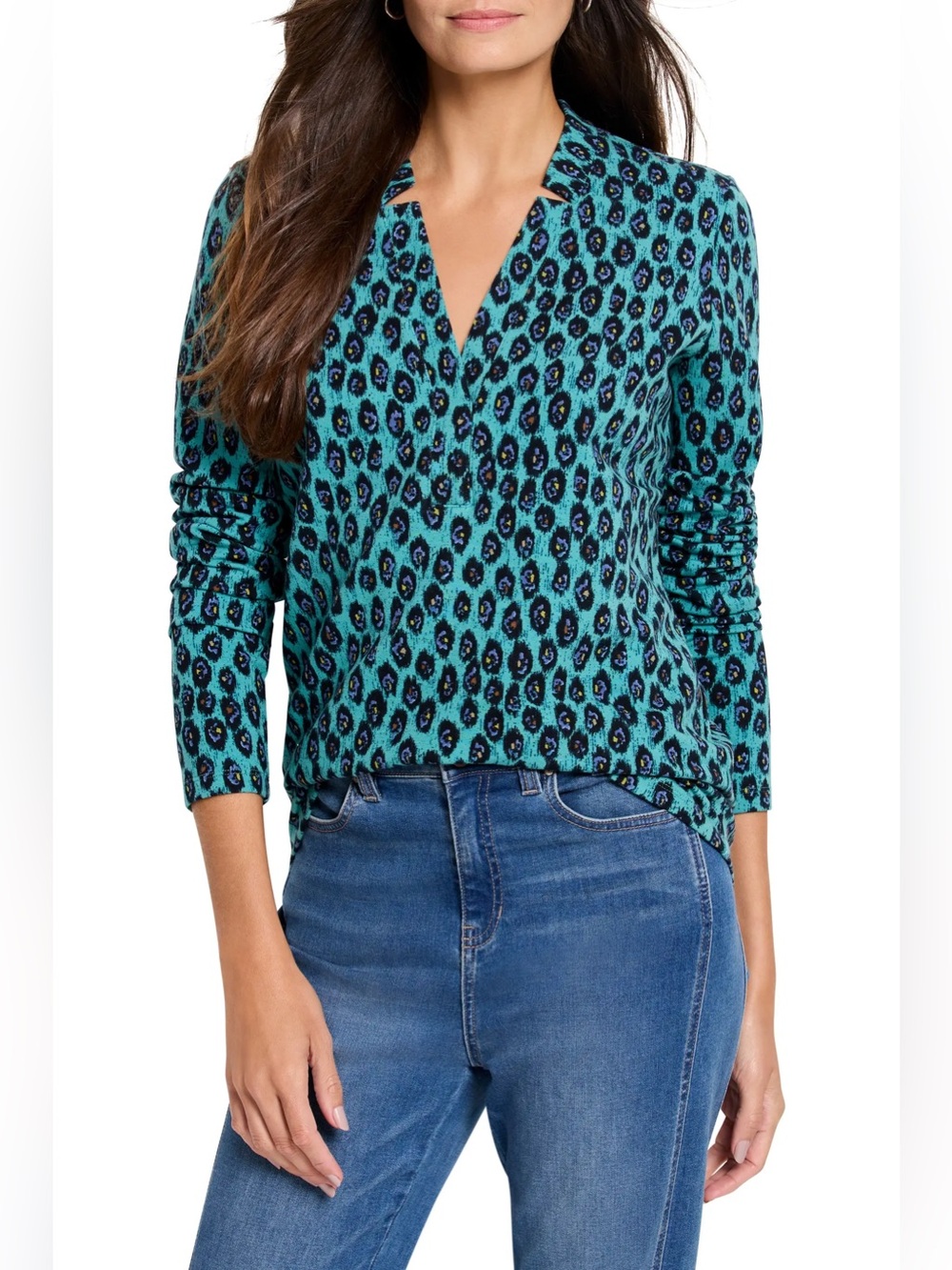 NWOT- NIC+ZOE Pebble Blues Top, size 2X